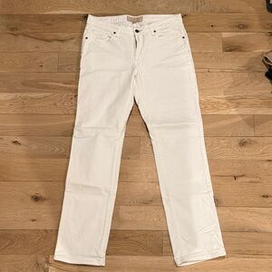 PAIGE Men's Straight Ivory Jeans